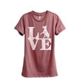thumbnail image 1 of Love Doberman Women's Fashion Relaxed T-Shirt Tee Heather Rouge Small, 1 of 3
