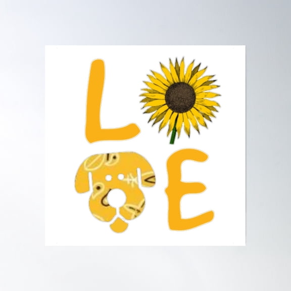 Love Dogs Poster Wall Art, Modern Wall Decor, 16x16 UNFRAMED