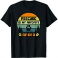 thumbnail image 1 of Love Dogs Rescue Rescued Is My Favorite Breed Vintage Paw T-Shirt, 1 of 5