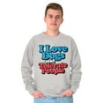 thumbnail image 1 of Love Dogs Tolerate People Antisocial Unisex Plus Fleece Graphic Sweatshirt Brisco Brands 4X, 1 of 5