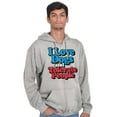 thumbnail image 1 of Love Dogs Tolerate People Antisocial Zip Up Hoodie Men's Women's Brisco Brands S, 1 of 6