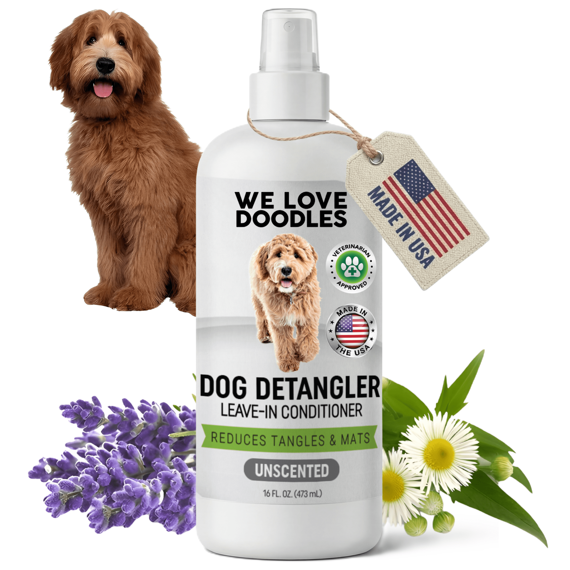 Detangle Splray We Love Doodles, Dog Detangler Spray, 16 oz, Leave-in Conditioner ...