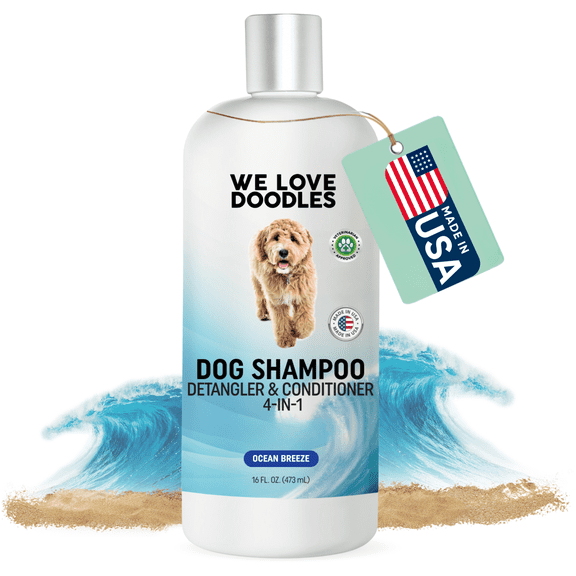 We Love Doodles - Dog Shampoo, Conditioner, and Detangler - Best Shampoo for Goldendoodles and Doodles - Dog Shampoo for Puppies - Grooming, Clean Ingredients, Made in The USA (Ocean Breeze)…