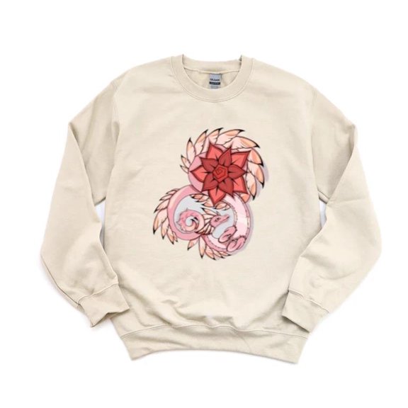 Love Dragon Mythical Creature Fantasy Heart Romance Cute Sweatshirt, for men & women, up to size 5XL