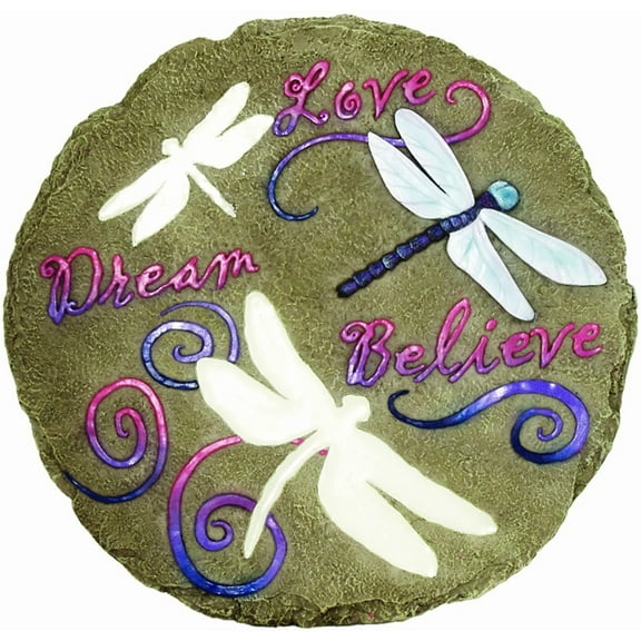 Love Dream Believe Glow Decorative Garden Stone