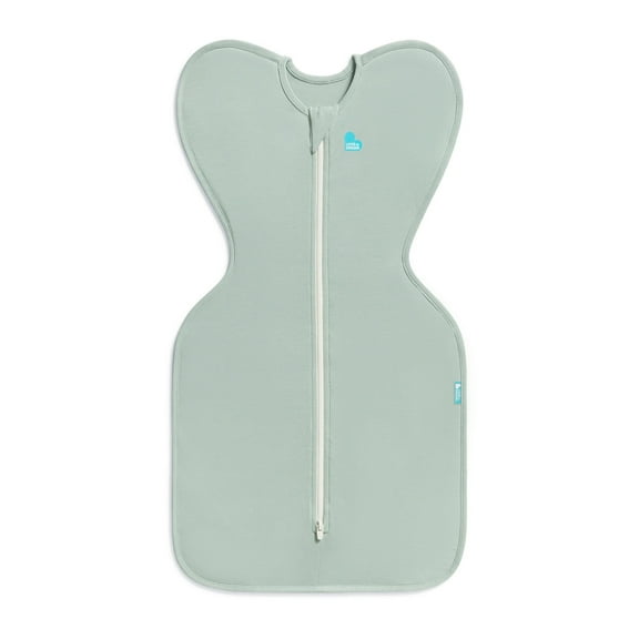 Love to Dream Swaddle Up Baby Sleep Sack, Arms Up Design, Sleep Nearly 2x Longer, Twin Zipper, Cotton, Medium 13-19 lbs, 0.2 TOG, Olive