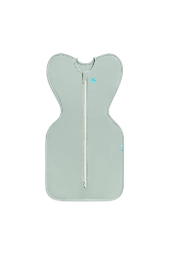 Swaddle Up Baby Sleep Sack, Arms Up Design, Sleep Nearly 2x Longer, Twin Zipper, Cotton, Medium 13-19 lbs, 0.2 TOG, Olive