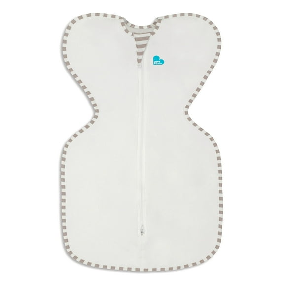 Love to Dream Swaddle Up Organic Cotton 1.0 TOG Baby Sleep Sack, Arms Up Design, Twin Zipper, Small 8-13 lbs, Cream