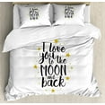 thumbnail image 1 of Love Duvet Cover Set /King/Full Microfiber I Love You To The Moon and Back Decor 2/3pcs Bedding Set White Comforter Cover, 1 of 5