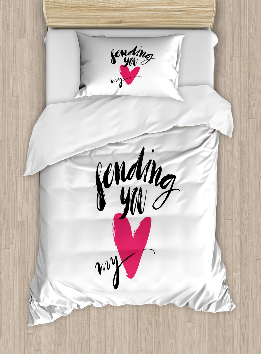 Disney Mickey & Minnie 'In Love' Queen Duvet Cover Set - 4 Piece, 100% Cotton