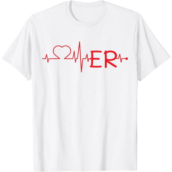 Love ER Heartbeat doctor nurse hospice workers T-Shirt
