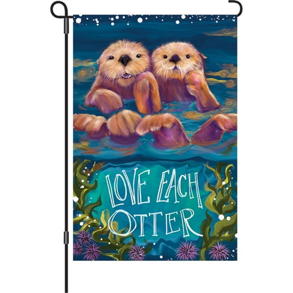 Love Each Otter Garden Flag Only
