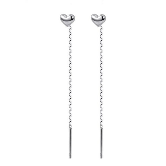 Love Ear Wires Female New Heart Shaped Tassel Earrings Earring s Drop P8T3