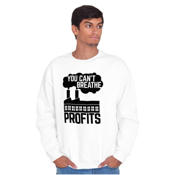 Love Earth Go Green Climate Change Sweatshirt for Men or Women Brisco Brands S
