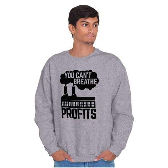 Love Earth Go Green Climate Change Sweatshirt for Men or Women Brisco Brands X