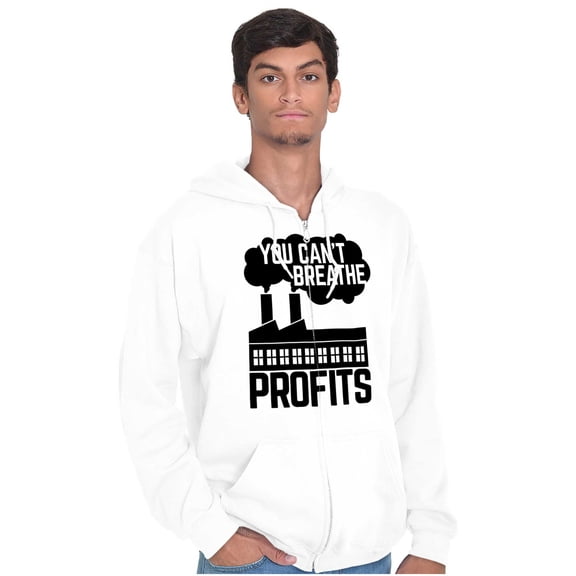 Love Earth Go Green Climate Change Zip Up Hoodie Men's Women's Brisco Brands L