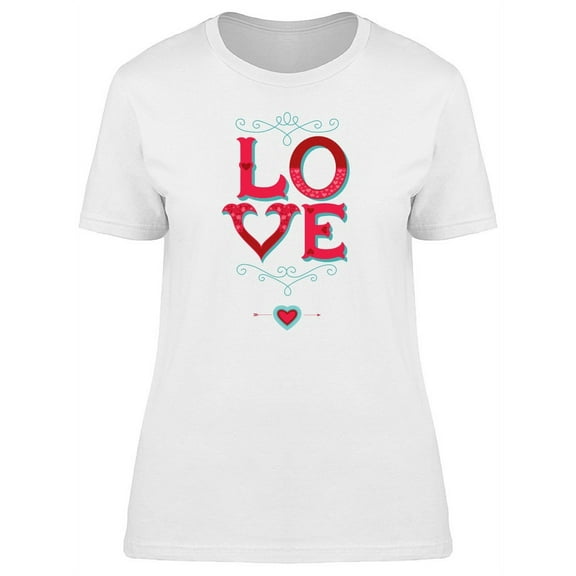 Love Elegant Caption Tee Women's -Image by Shutterstock