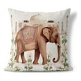 thumbnail image 1 of Love Elephant Throw Pillow with Removable Cover in White 20x20, 1 of 4