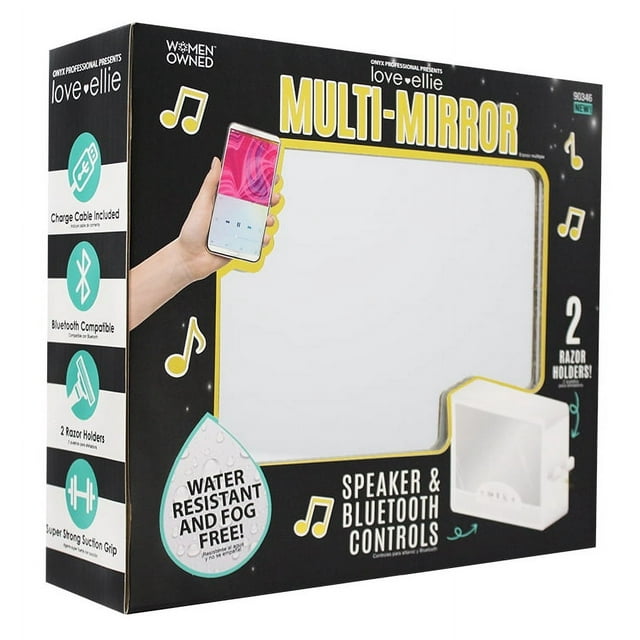 Love Ellie Brigette Fogless Shower Mirror with Lights & Bluetooth