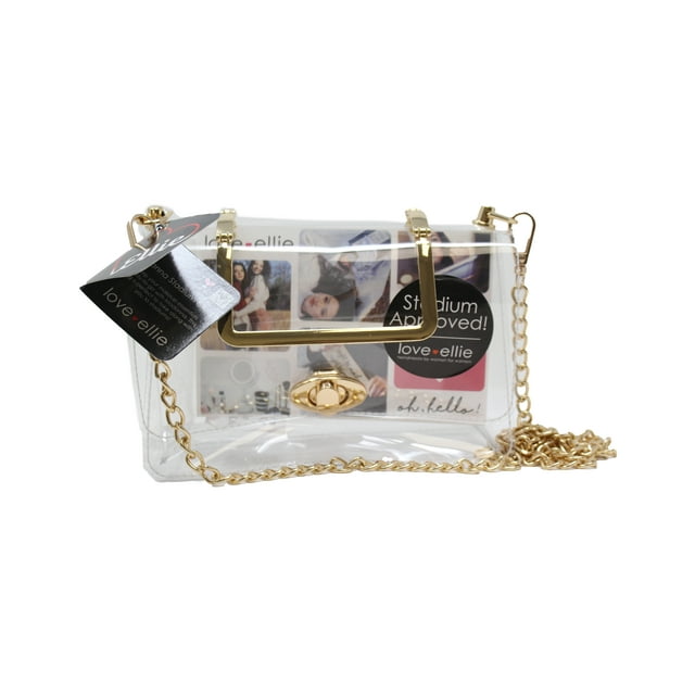 Love, Ellie Madonna Plastic Crossbody or Shoulder Stadium Bag with