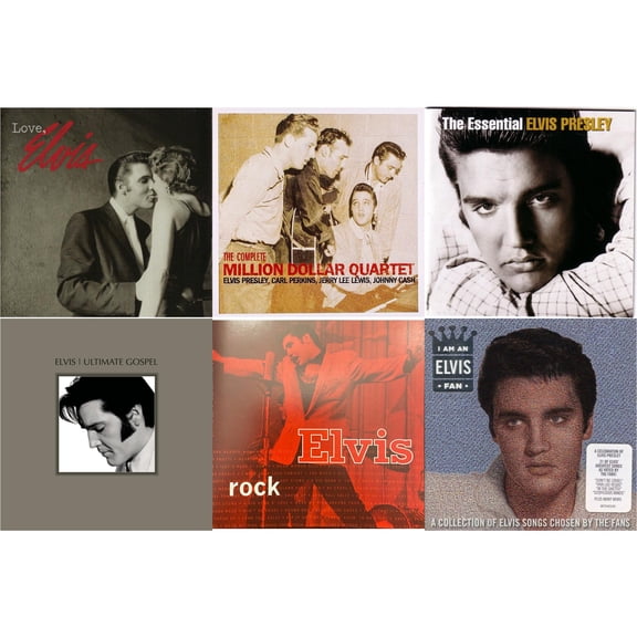 Love Elvis & Complete Million Dollar Quartet & Essential Elvis Presley & Elvis Ultimate Gospel & Elvis Rock & I Am An Elvis Fan [CD Bundle]
