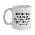 thumbnail image 1 of Love Executive, I'm an Executive. My Level of Sarcasm Depends on Your Level of Stupidity, Graduation 15oz Mug F Executive, 1 of 2