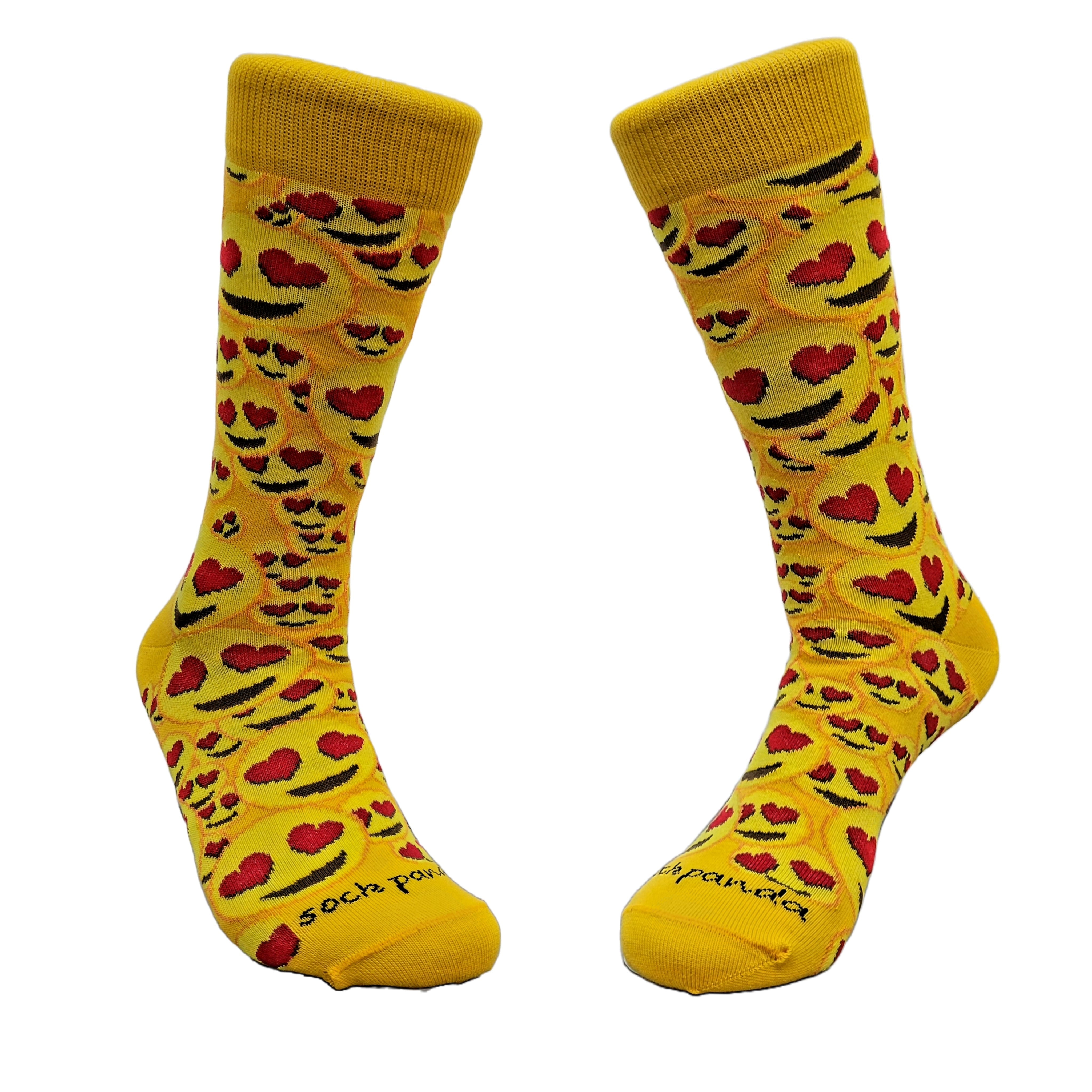 Love Eye Emoji Patterned Socks from the Sock Panda (Adult Medium ...