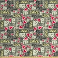 thumbnail image 1 of Love Fabric by the Yard, Retro Colors Graffiti Style Texts Design Hearts Grunge Display Street Art Inspired, Upholstery Fabric for Dining Chairs Home Decor Accents, Multicolor by Ambesonne, 1 of 4