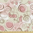 thumbnail image 1 of Ambesonne Love Fabric by the Yard Upholstery, Romantic Pastel Spring, 3 Yards, Pale Green Blush Brown, 1 of 4