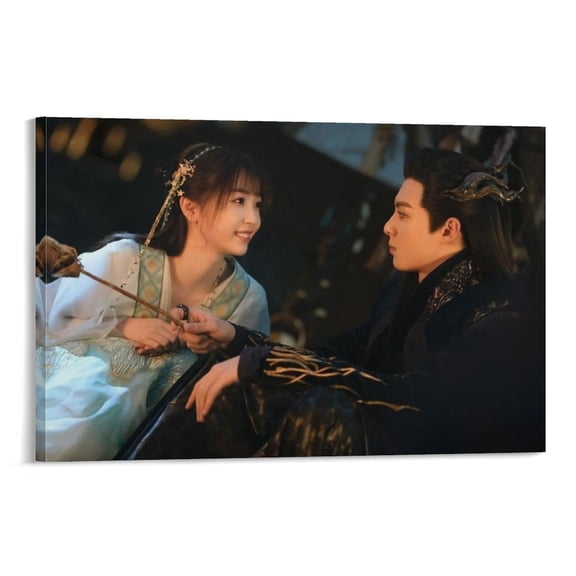 Love between Fairy And Devil Teleplay Poster Famous Chinese Canvas Poster Wall Art Picture Prints Hanging Photo Gift Decor Home Posters Artworks 16x24inch(40x60cm)