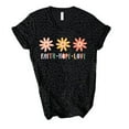thumbnail image 1 of Love in Faith | Faith Hope Love Flowers 3/4 Sleeve V-Neck | Christian T-Shirts for Women | Faith-Based Apparel | Christian Gifts | Black Leopard | Small, 1 of 6