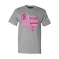 thumbnail image 1 of Love Faith Fight Breast Cancer Awareness Support Family Friends Run Walk Marathon Men's T-shirt, XL, Heather Gray, 1 of 5