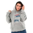thumbnail image 1 of Love Faith Hope Christian Belief Hoodie Sweatshirt Women Brisco Brands S, 1 of 4