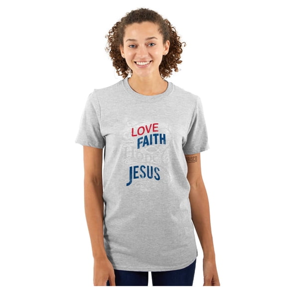 Love Faith Hope Christian Belief Women's Graphic T Shirt Tees Brisco Brands S