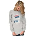thumbnail image 1 of Love Faith Hope Christian Belief Women's Long Sleeve T Shirt Brisco Brands S, 1 of 6