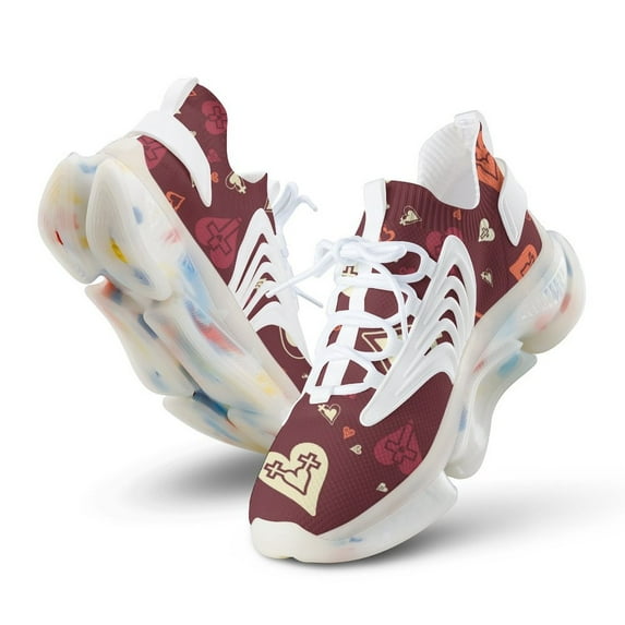 Love Faith Walking Shoes for Men Woman Lightweight Tennis Fashion Elastic Sports Shoes Cushion Basketball Shoes