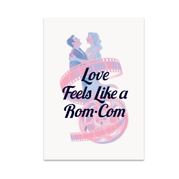 Love Feels Like a Rom-Com - Couple Dancing Wall Art - 13x19 Poster Print