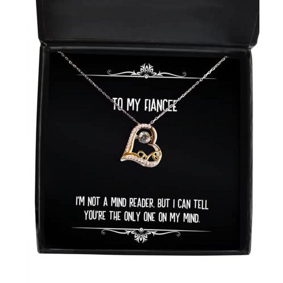 Love Fiancee Gifts, I'm not a Mind Reader, but I can Tell You're The only one on My, Funny Holiday Love Dancing Necklace from, Engagement Gifts, Wedding Gifts, Gifts for Couples, Personalized