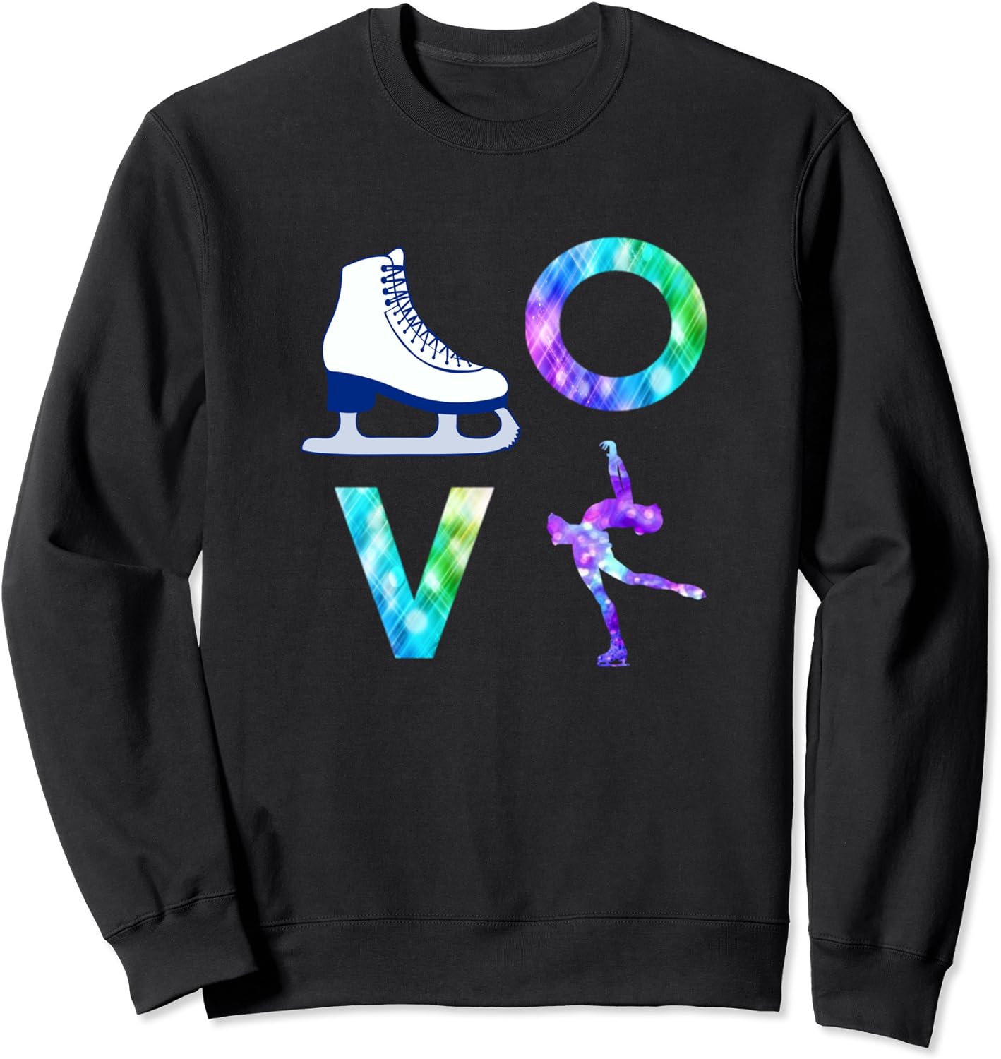 Love Figure Skating Ice Skater Girls Sweatshirt