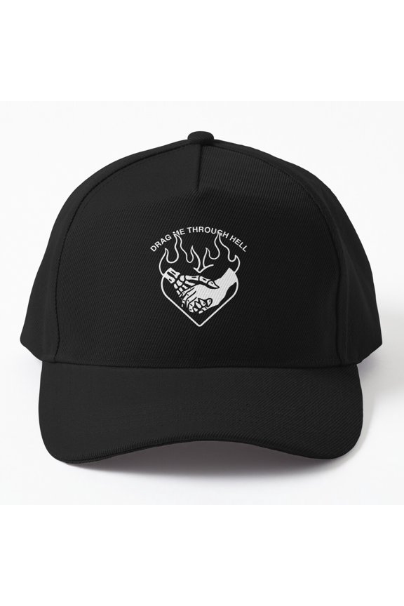 Love Fire Baseball Hat, Flame Affection Graphic Design, Classic Cap