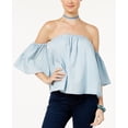 thumbnail image 1 of Love Fire Juniors Off The Shoulder Top Light Blue M, 1 of 1