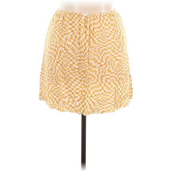 Love, Fire Juniors' Picot-Trim Skirt B4HP (Yellow,Juniors,XS)