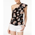 thumbnail image 1 of Love Fire Juniors Printed Ruffled One Shoulder Top Floral Print XS, 1 of 1
