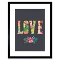 thumbnail image 1 of Love Floral Lettering Artwork Framed Wall Art Print 9X7 Inch, 1 of 5