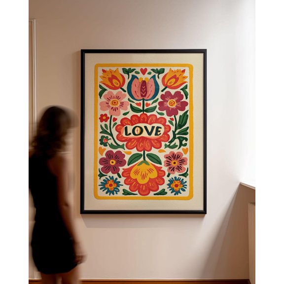 Love Floral Print Boho Folkstyle