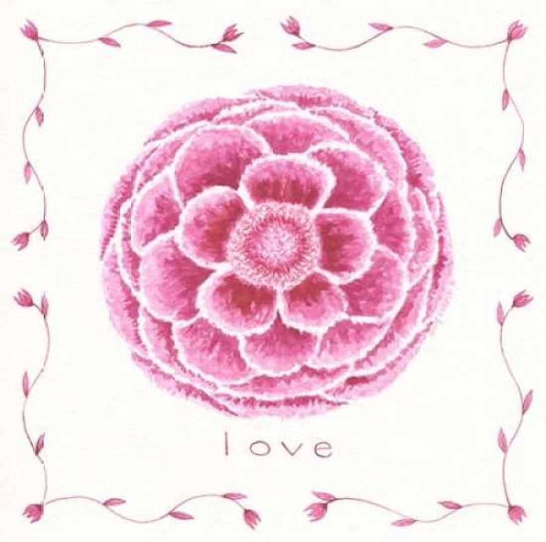 Love Flower Canvas Art - Cindy Shamp (24 x 24)
