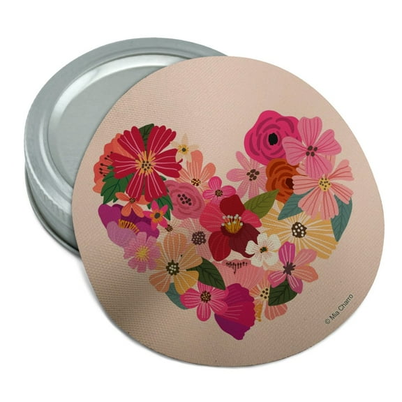 Love Flower Hearts Round Rubber Non-Slip Jar Gripper Lid Opener