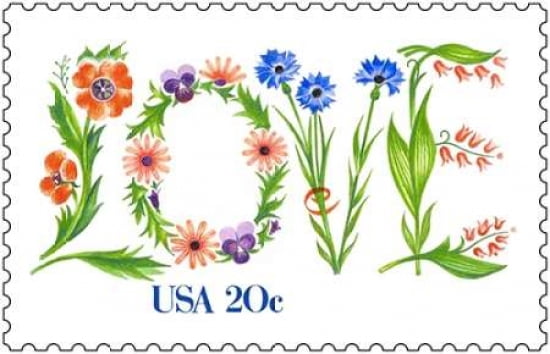 Love Flowers Canvas Art - US POSTAL SERVICE (12 x 18)