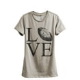 thumbnail image 1 of Love Football Women's Fashion Relaxed T-Shirt Tee Heather Tan X-Large, 1 of 3