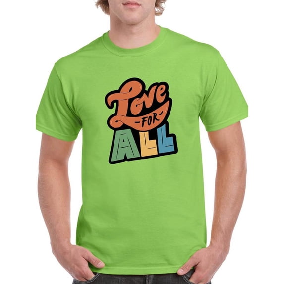 Love For All Banner T-Shirt Men -Smartprints Designs, Male 3X-Large